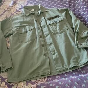 Vintage OD Green Army Overshirt - Badass